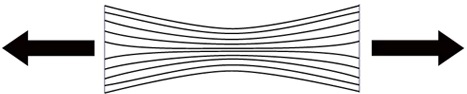 Diagram of tension load type laminate