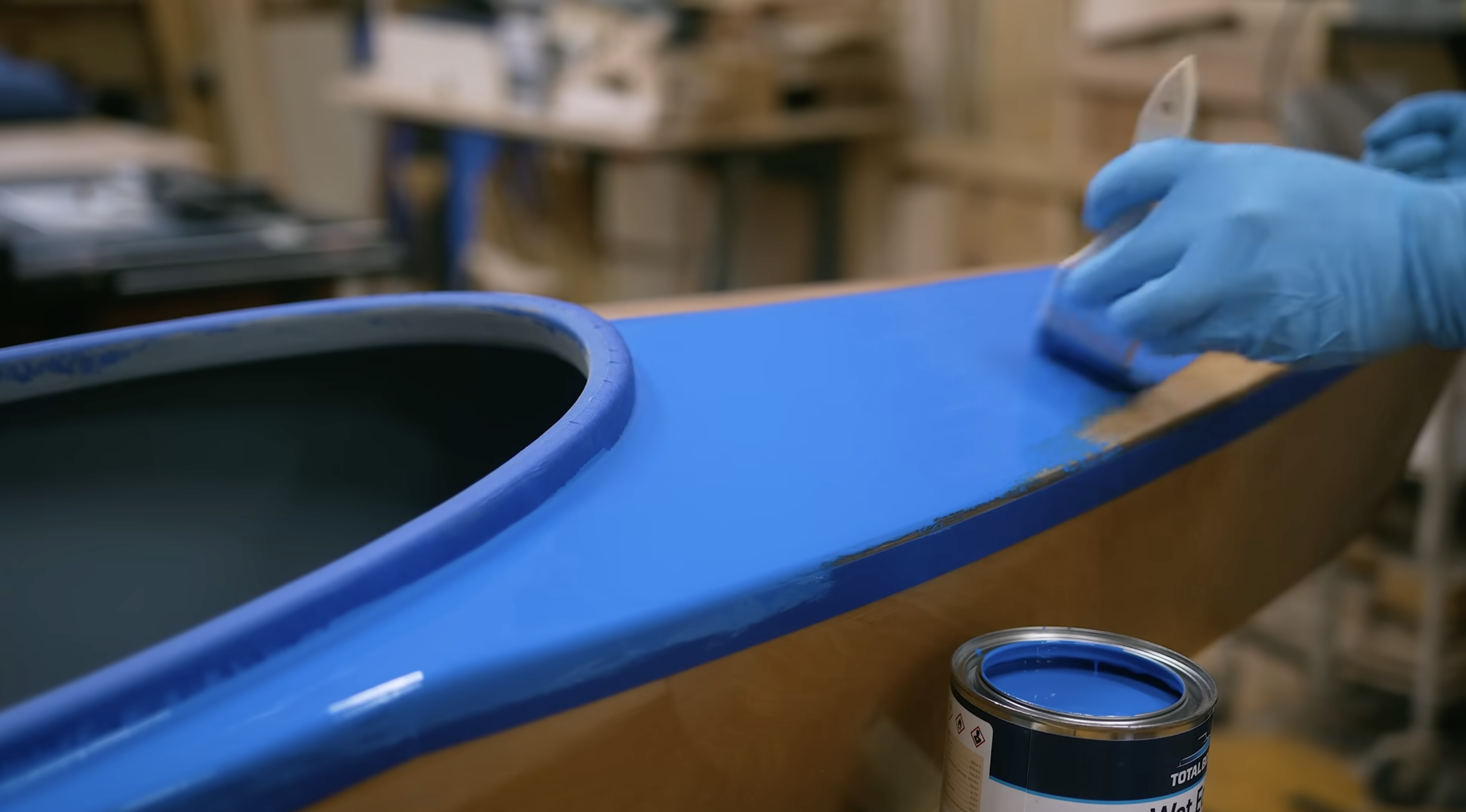 TotalBoat Wet Edge Topside Paint on Jackmanworks mini kayak